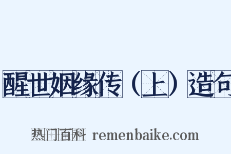 醒世姻缘传（上）造句是什么意思的图片
